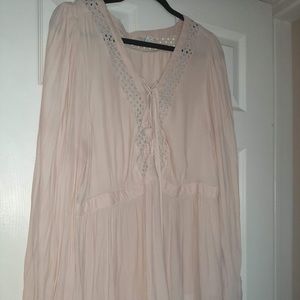 Pink forever 21 plus 3 x top peplum